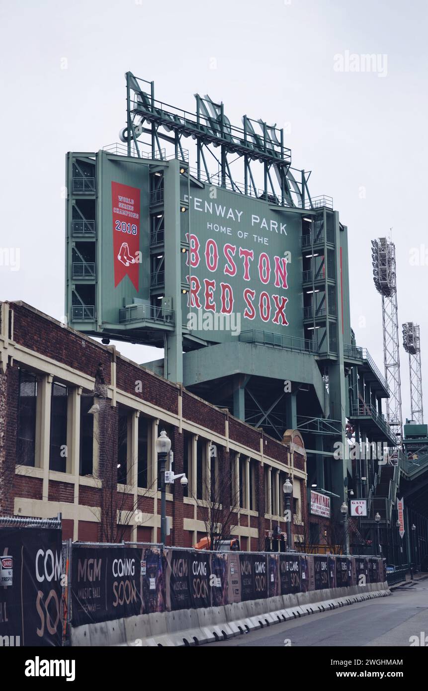 Boston Red Sox Baseballstadion in Boston, USA, am 13. Februar 2020 Stockfoto