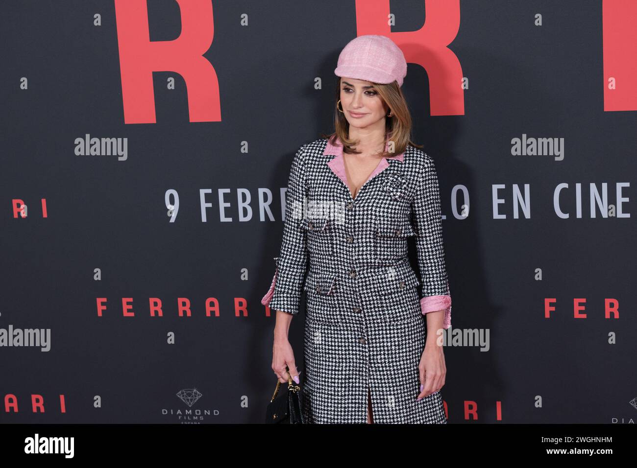 Schauspielerin Penelope Cruz nimmt am 5. Februar 2024 im Santo Mauro Hotel in Madrid Teil. Stockfoto