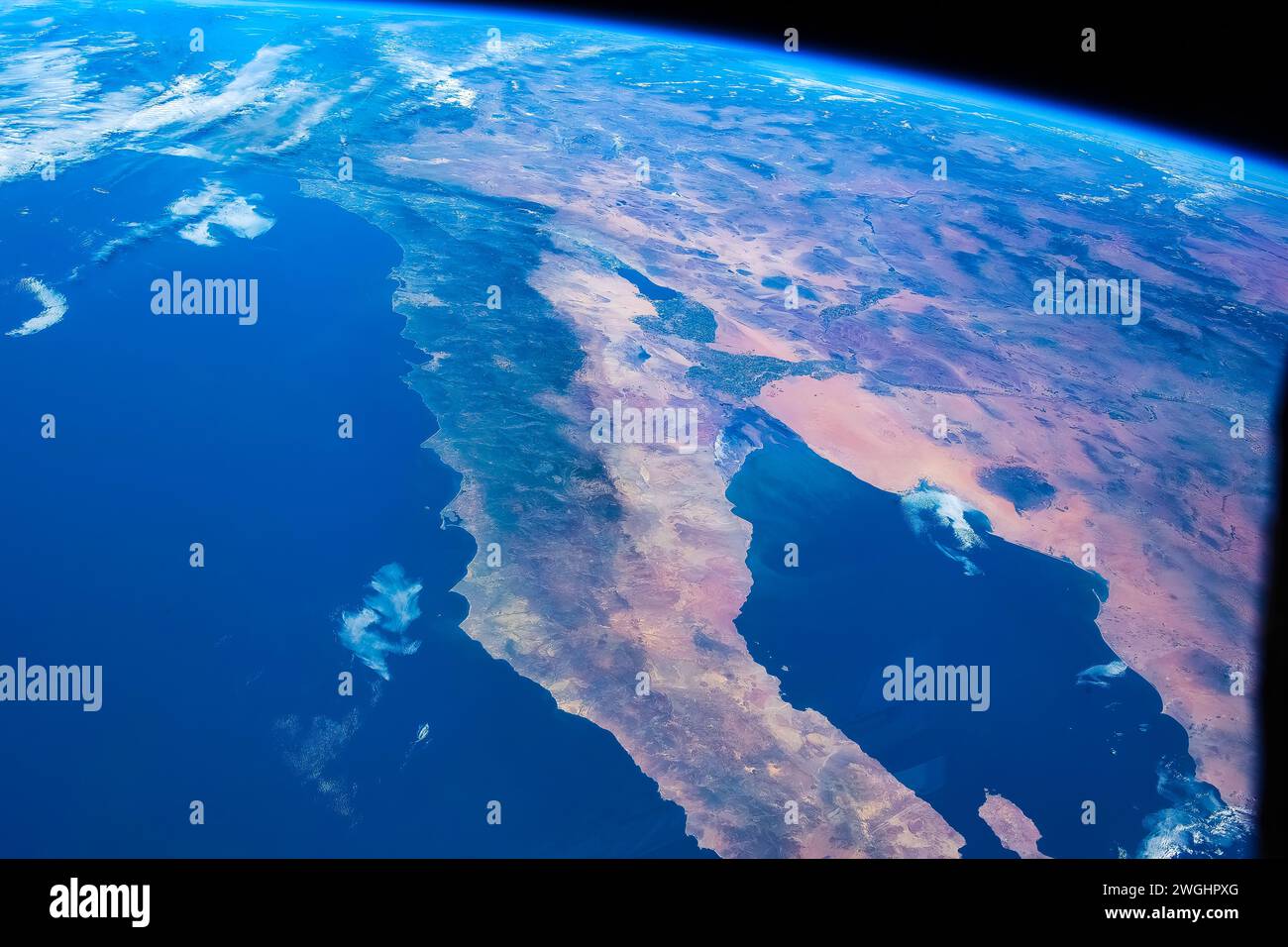 halbinsel Landküstenlandschaft, Golf von Kalifornien, USA Stockfoto