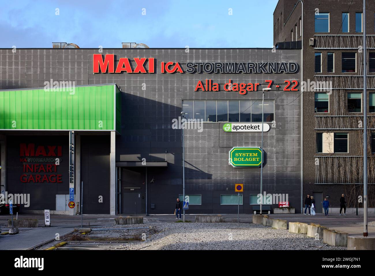 Maxi ICA Stormarknad Västra Hamnen (Teil der schwedischen Supermarktkette ICA); Malmö, Schweden Stockfoto
