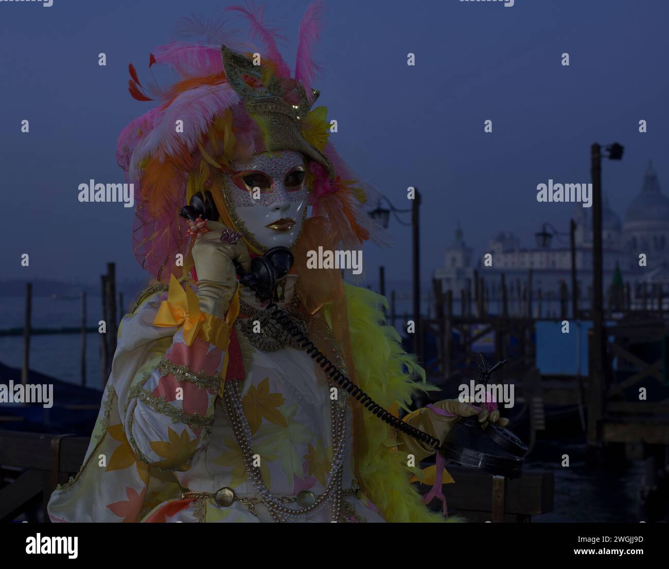 Karneval von venedig, Blaue Stunde, venetien, italien Stockfoto