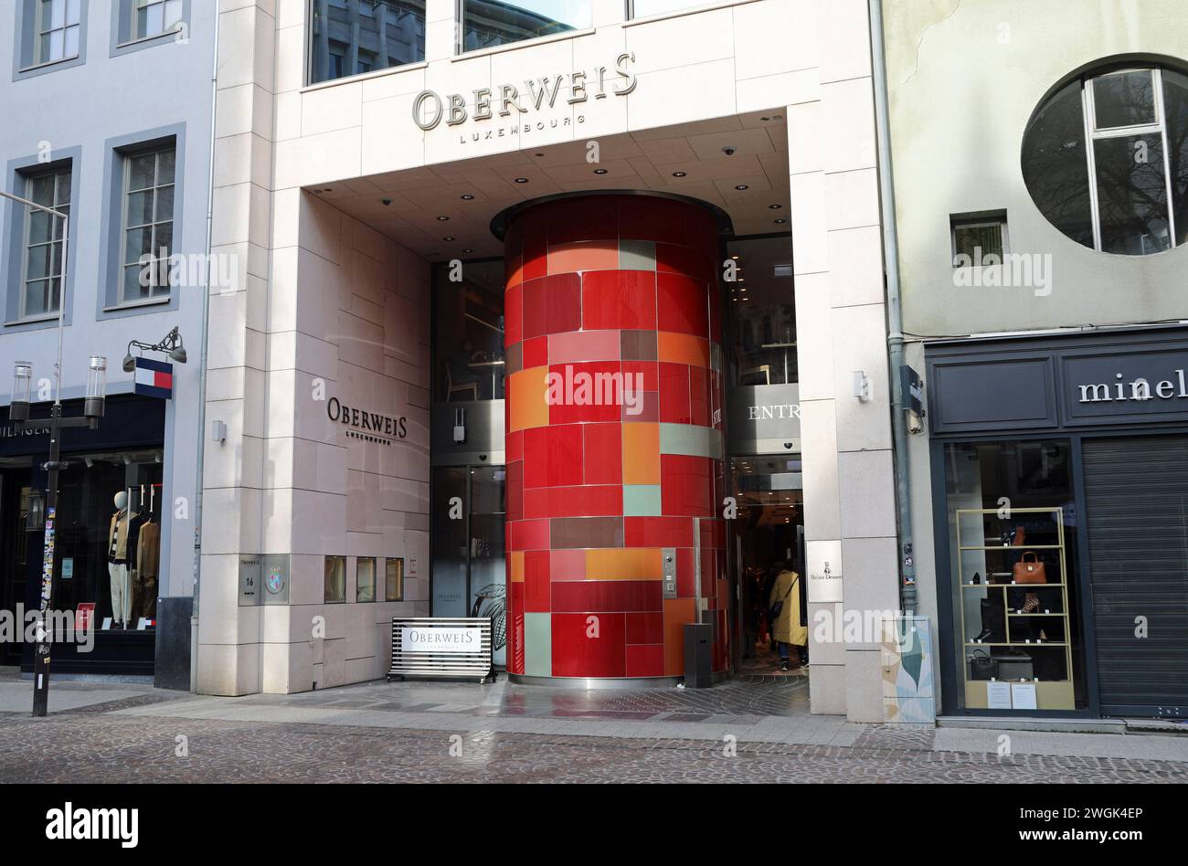 Oberweis-Shop in Luxemburg-Stadt Stockfoto
