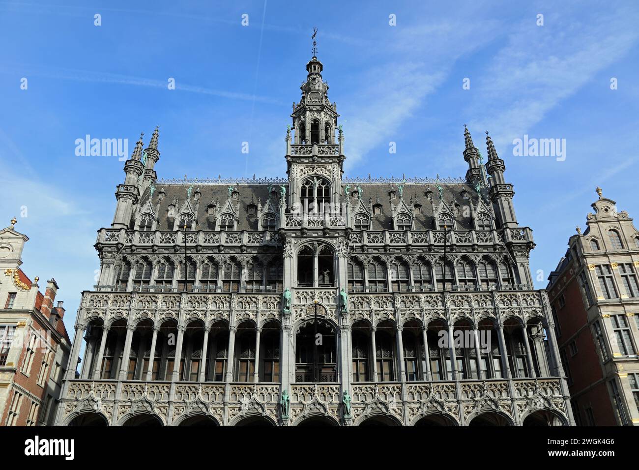 Gebäude des Maison du ROI am Grand Place in Brüssel Stockfoto