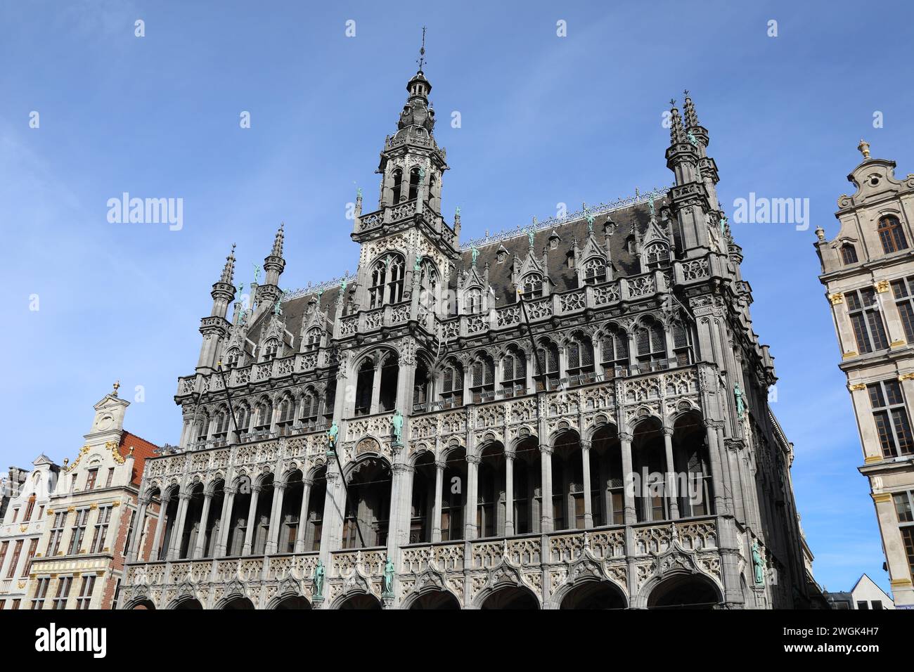 Gebäude des Maison du ROI am Grand Place in Brüssel Stockfoto