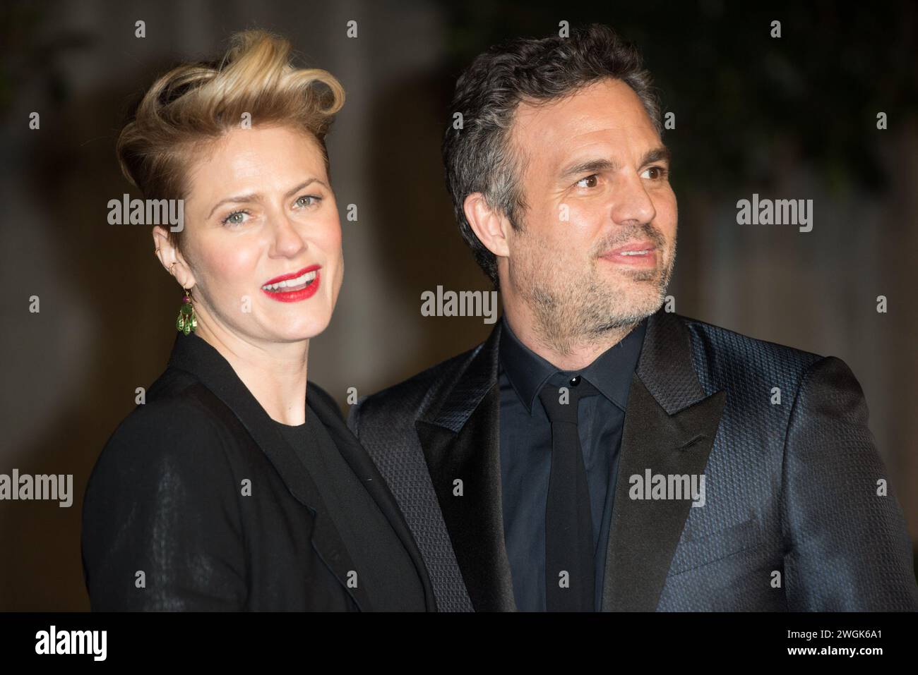 London, Großbritannien. Februar 2015. Im Bild: Mark Ruffalo, Ehefrau Sunrise Coigney, nimmt an der 68. Jährlichen EE British Academy Film Awards After-Party in Grosvenor Teil Stockfoto