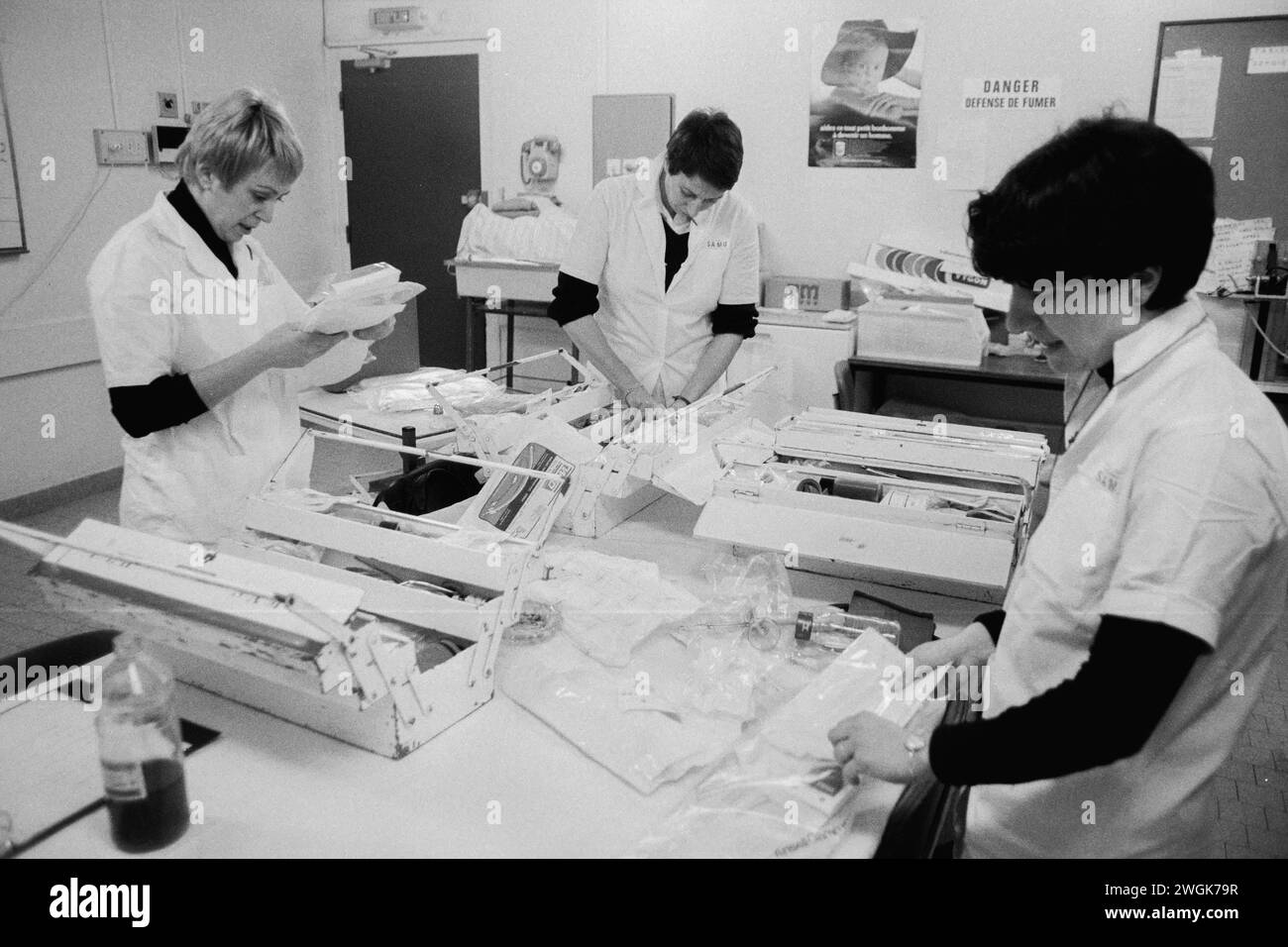 Medizinischer Notdienst, SAMU, Lyon, Rhone, Rhone-Alpen, Frankreich, Archiv1980 Stockfoto