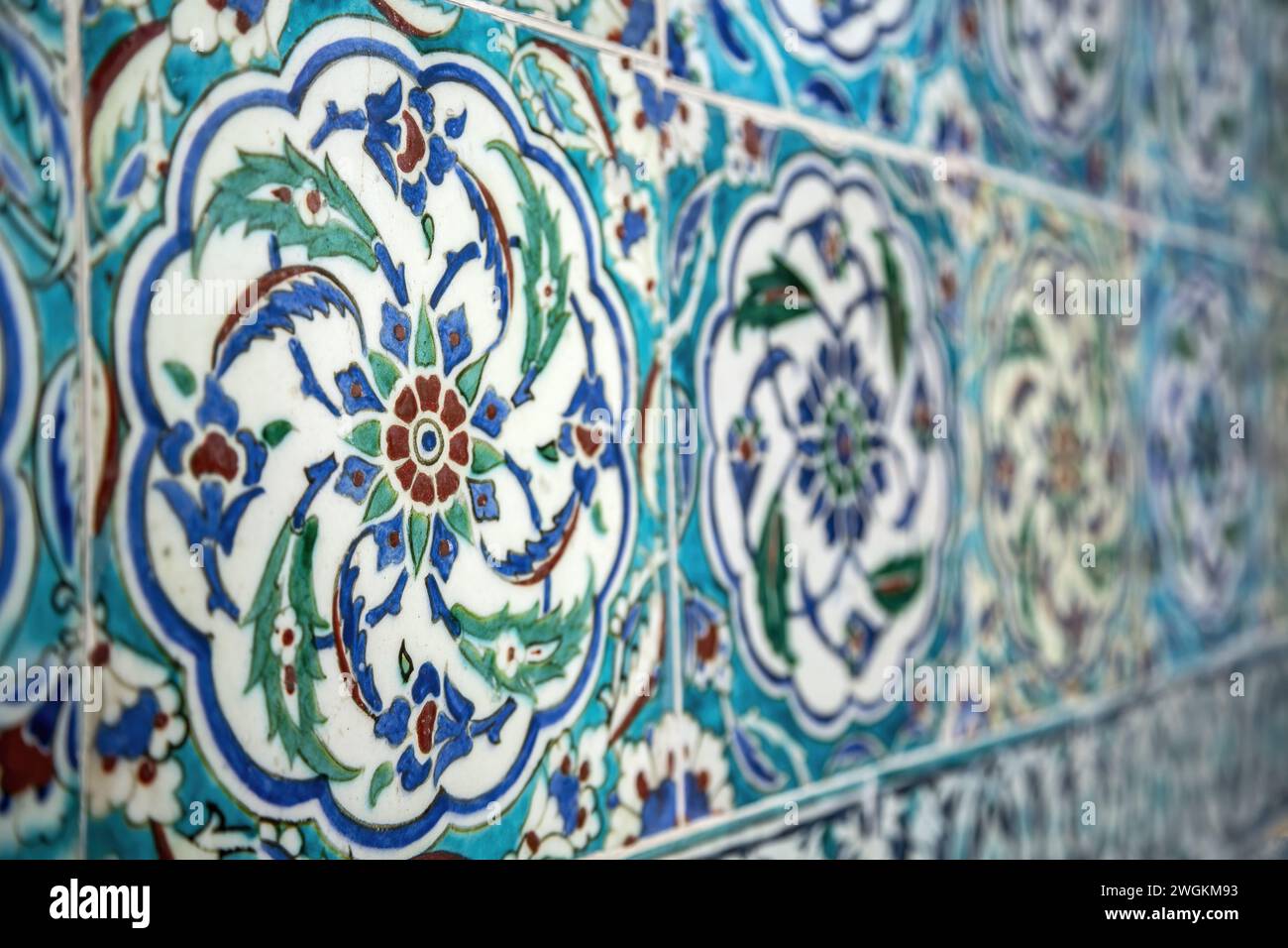 Dekorative Wand Fliesen, Harem, Topkapi Palast, Istanbul, Türkei Stockfoto