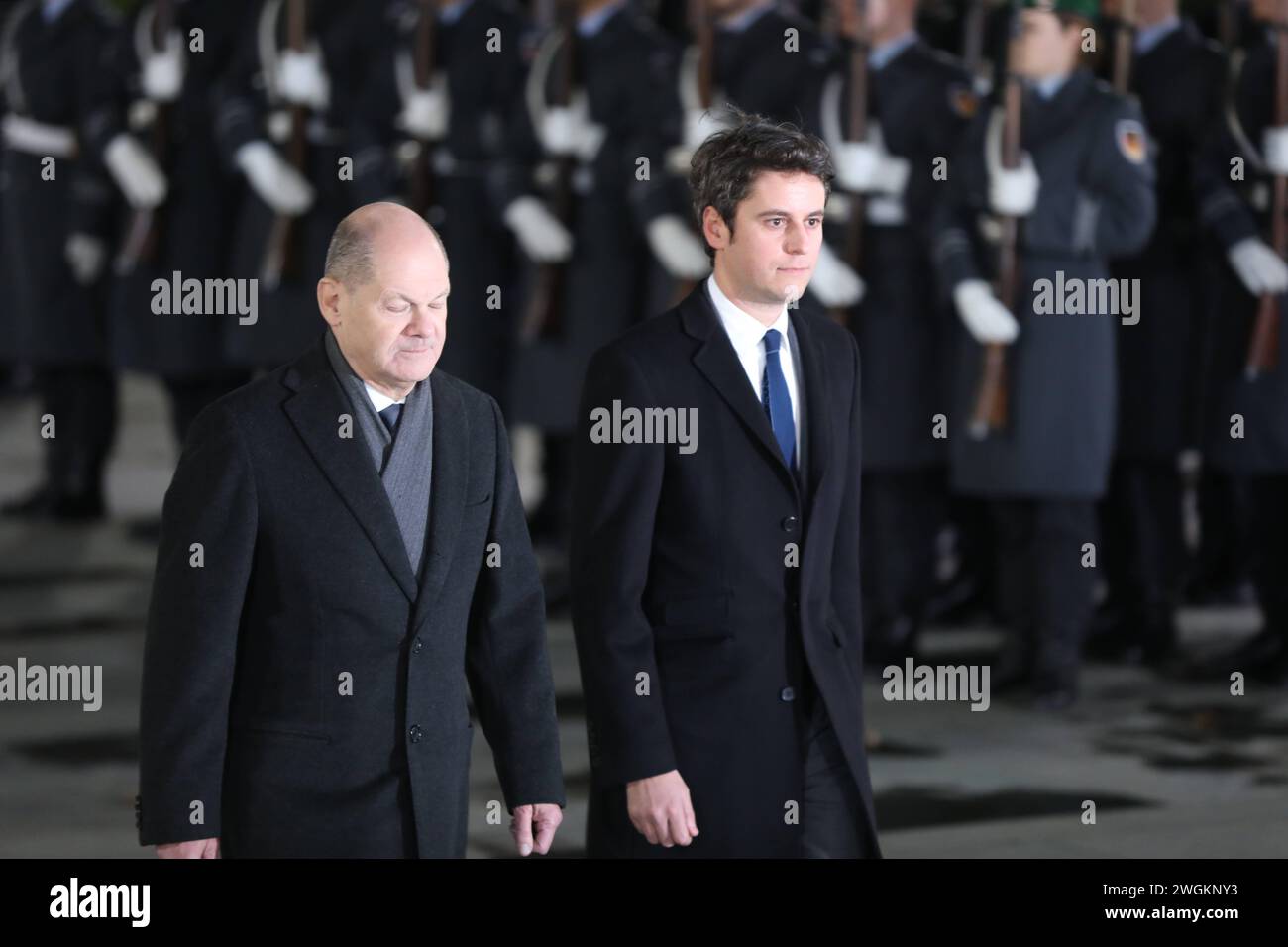 Berlin, Deutschland, 05.02.2024 Bundeskanzleramt Begrüßung