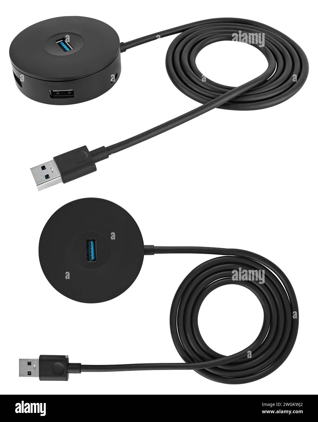 usb-Hub-Adapterkabel für Computer Stockfoto