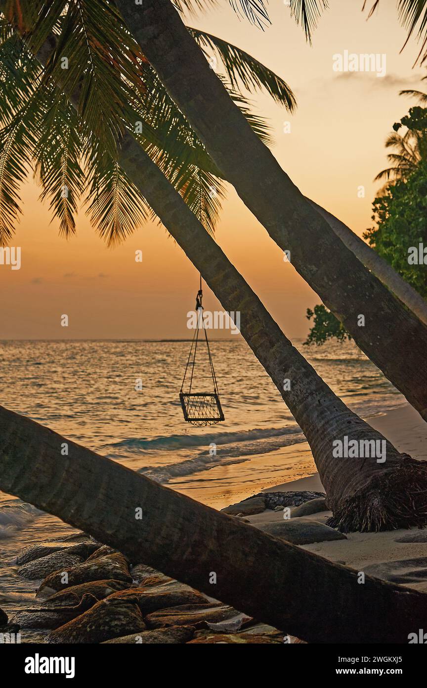 Vilamendhoo, Malediven, eine tropische Insel im Indischen Ozean Stockfoto