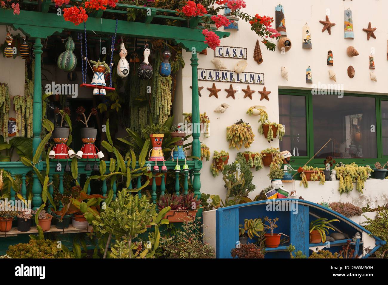 Casa Carmelina, typisches Haus in Punta Mujeres, Haria, Lanzarote Stockfoto