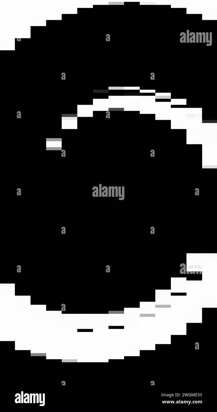 Abstraktes Hintergrundpixel mit Spiralverzerrung Stockfoto