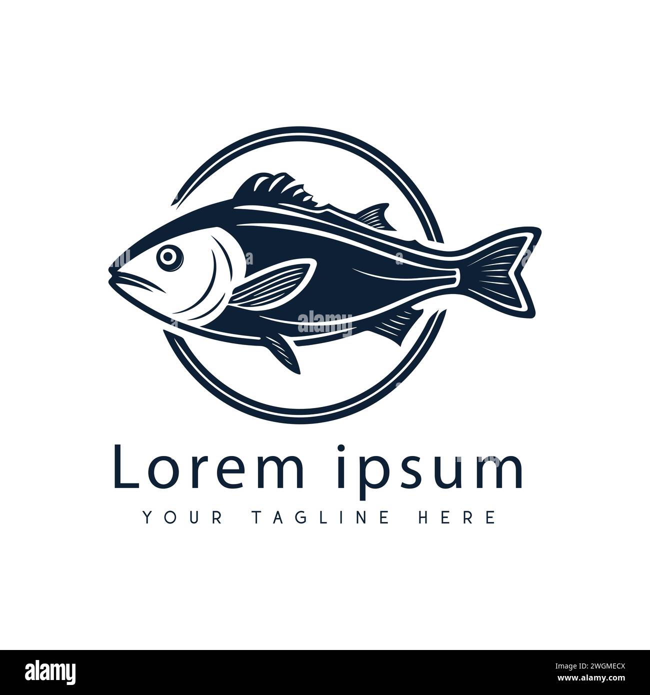 Fischlogos Im Logo-Design Stock Vektor