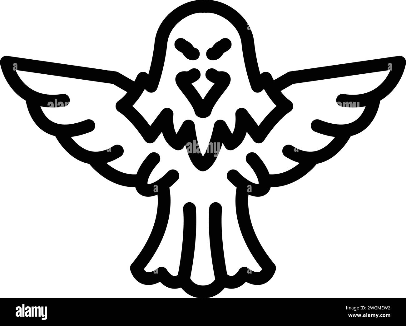 Symbol für Adler, Fliegen Stock Vektor