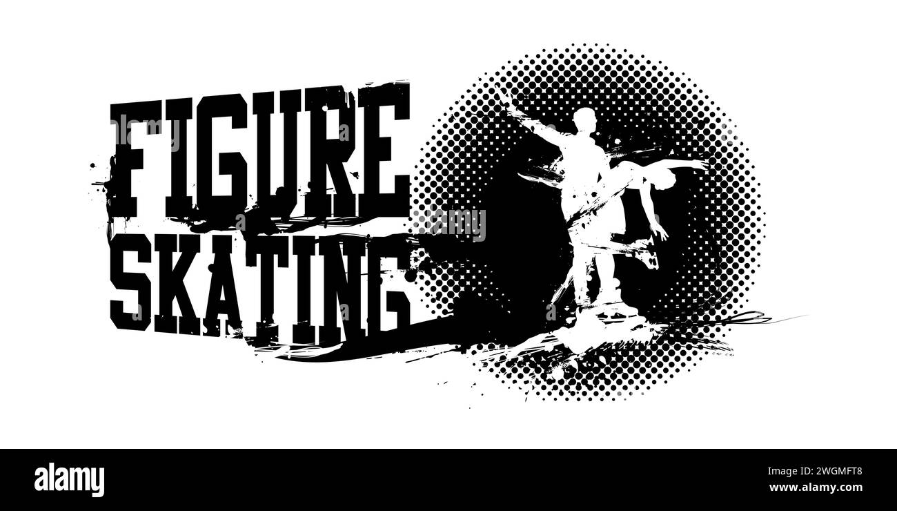 Eine Vektorgrafik des Paares Eiskunstlauf Banner Stock Vektor