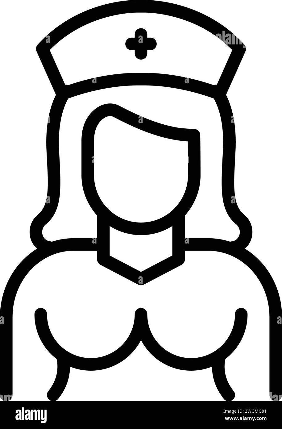 Symbol für Krankenschwester, Arzt Stock Vektor