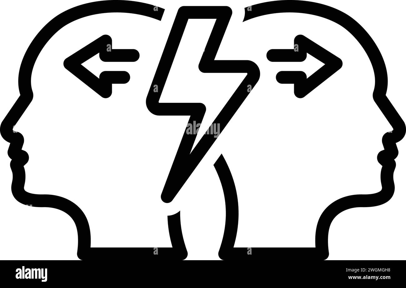 Symbol für Konflikt, Fehd Stock Vektor