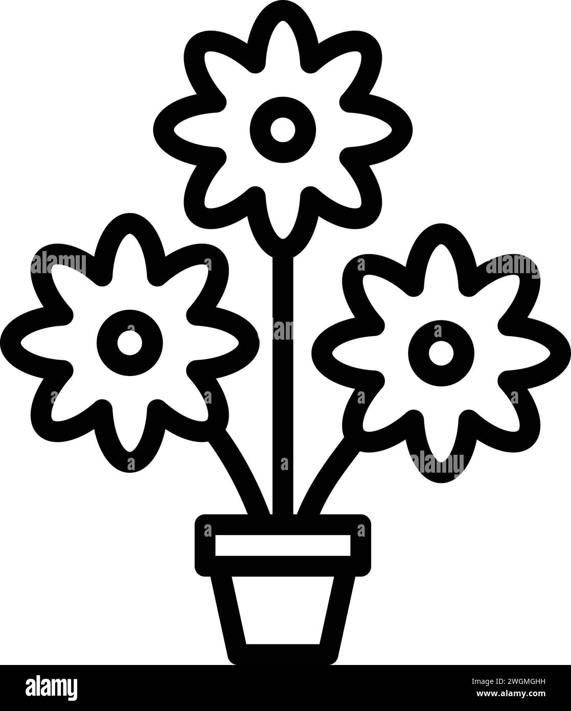Symbol für Blumen, Blüte Stock Vektor