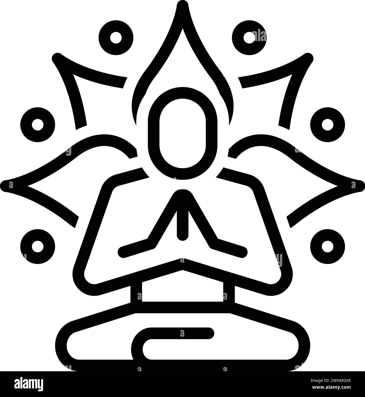 Symbol für Retreat, Meditation Stock Vektor