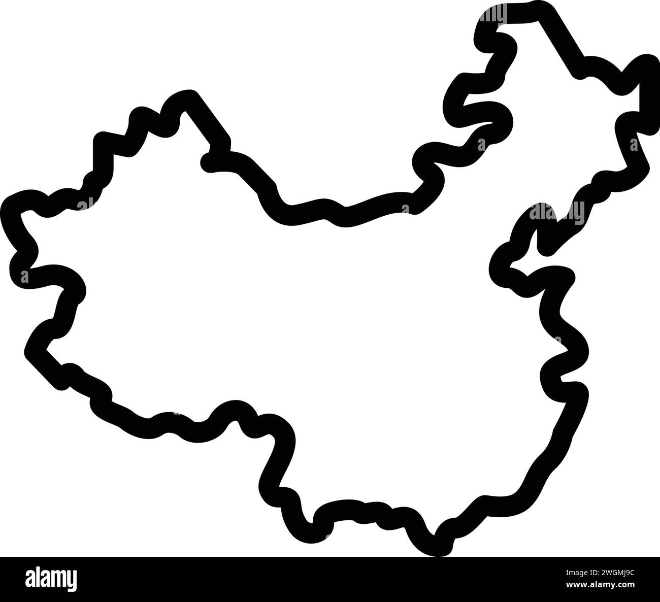 Symbol für Festland; Rumpfform Stock Vektor