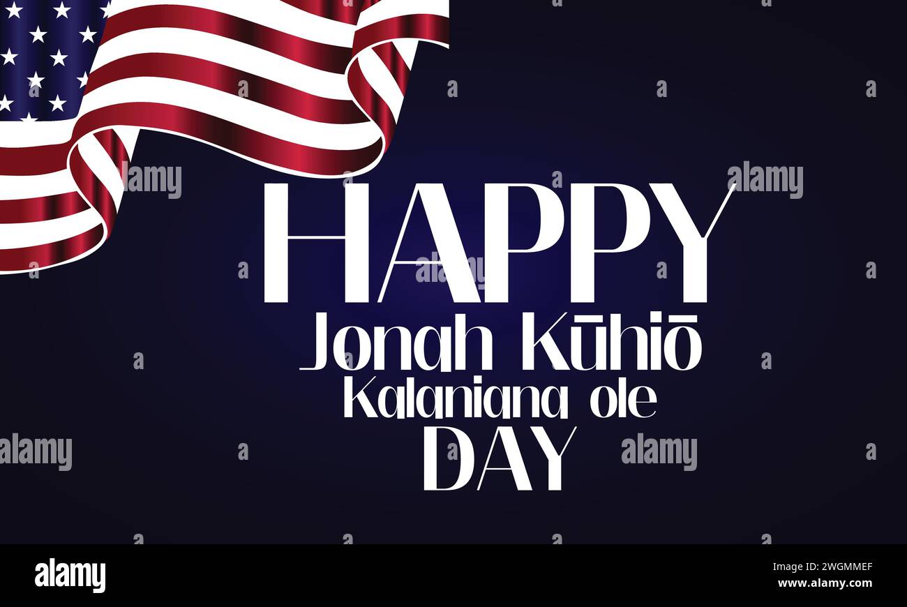 Happy Prince Kuhio Day Text Illustration Design Stock Vektor