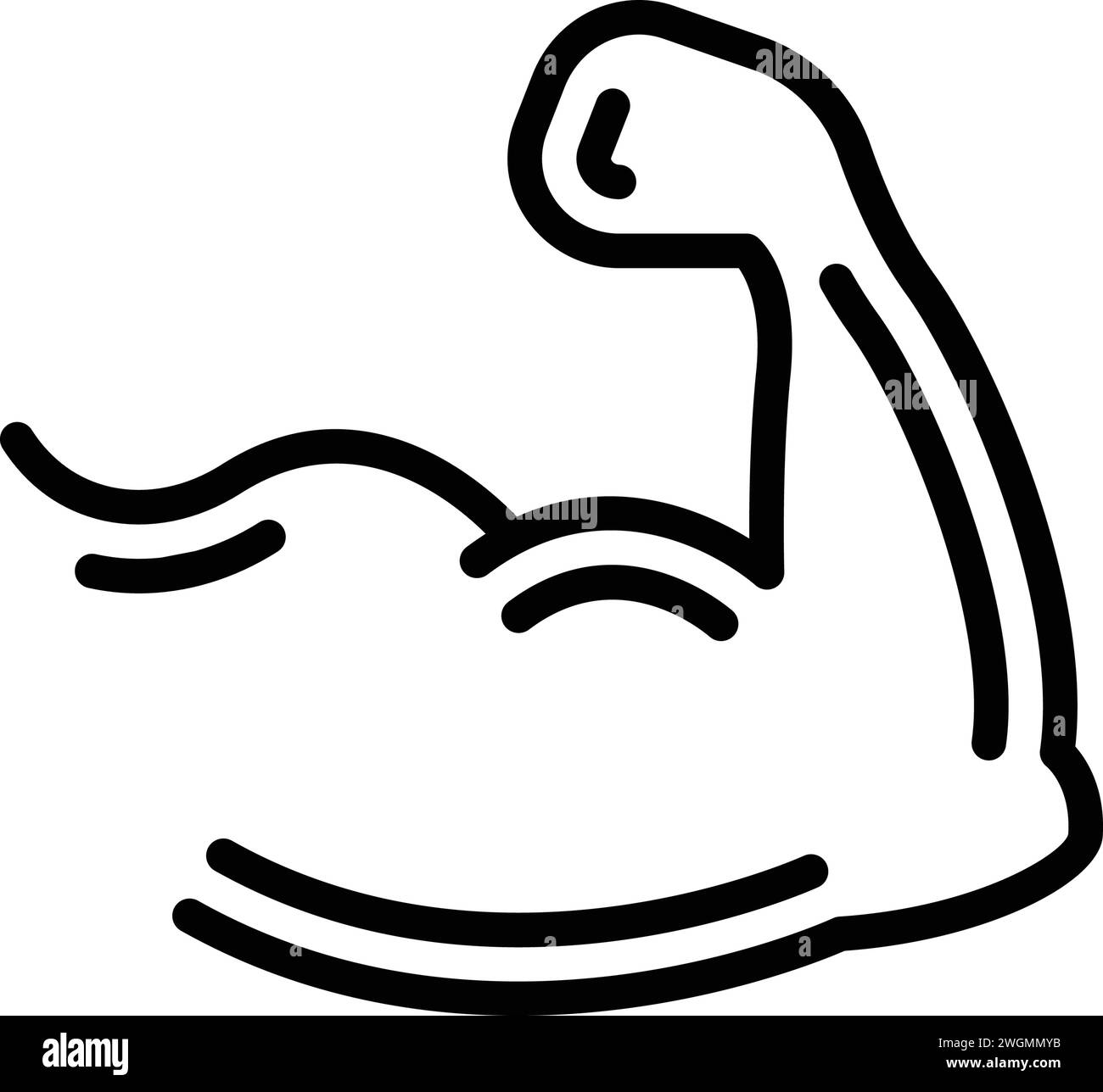 Symbol für Arm, Oberschenkel Stock Vektor