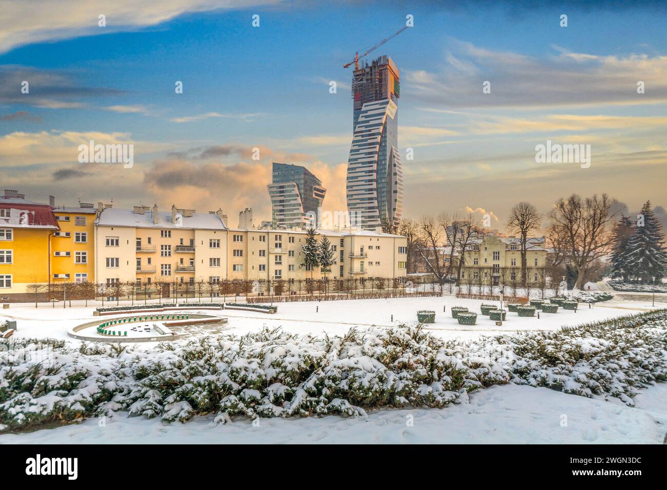 Die höchsten Wolkenkratzer in Rzeszów, Polen. Stockfoto