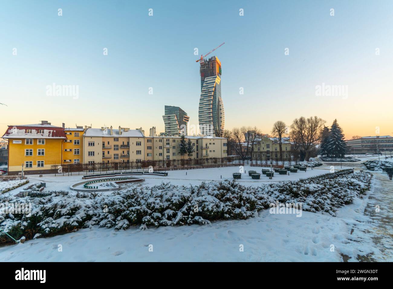 Die höchsten Wolkenkratzer in Rzeszów, Polen. Stockfoto