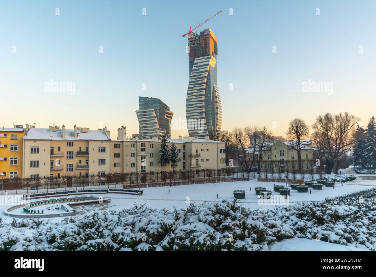 Die höchsten Wolkenkratzer in Rzeszów, Polen. Stockfoto