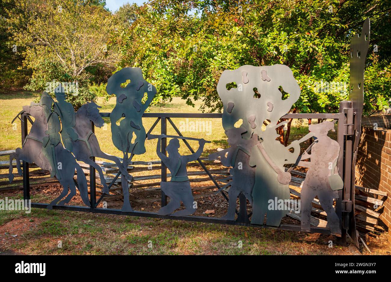 Der Cowpens National Battlefield Park in South Carolina ist das Hauptschlachtfeld des Amerikanischen Unabhängigkeitskrieges Stockfoto