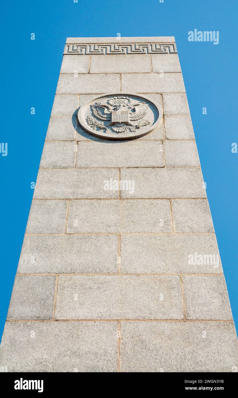 Monument im Cowpens National Battlefield Park in South Carolina, dem Hauptschlachtfeld des Amerikanischen Unabhängigkeitskrieges Stockfoto