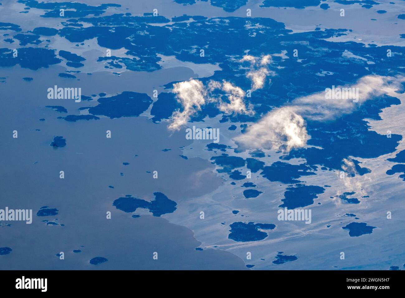 Luftaufnahme der Ostsee-Inseln vor der schwedischen Zentralküste Stockfoto