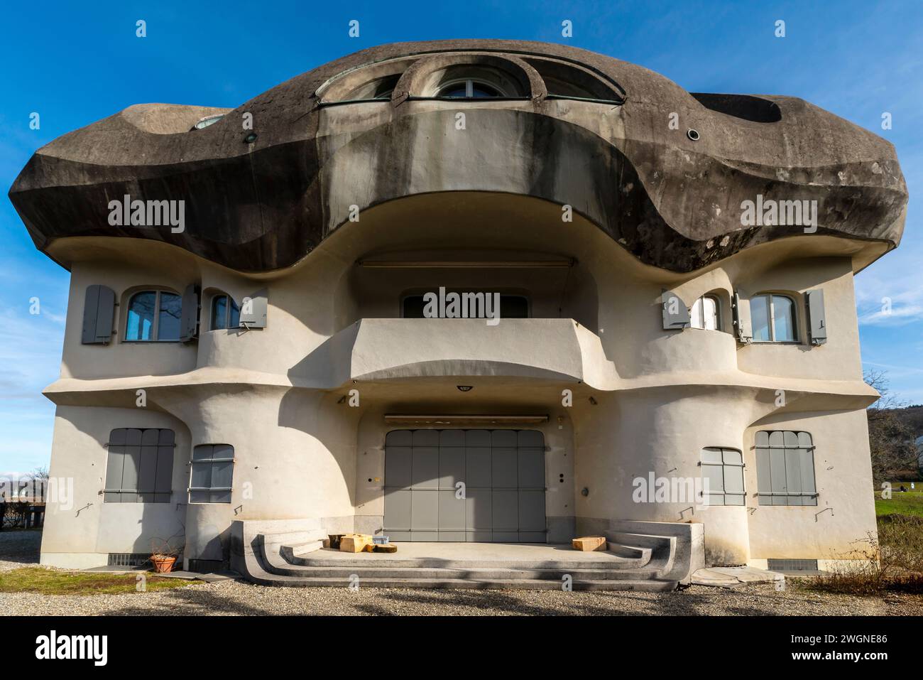 Das Haus Duldeck (erbaut 1915) beherbergt heute das Rudolf Steiner Archiv. Das Goetheanum Dornach, Kanton Solothurn, Schweiz. Das Haus Duldeck Stockfoto