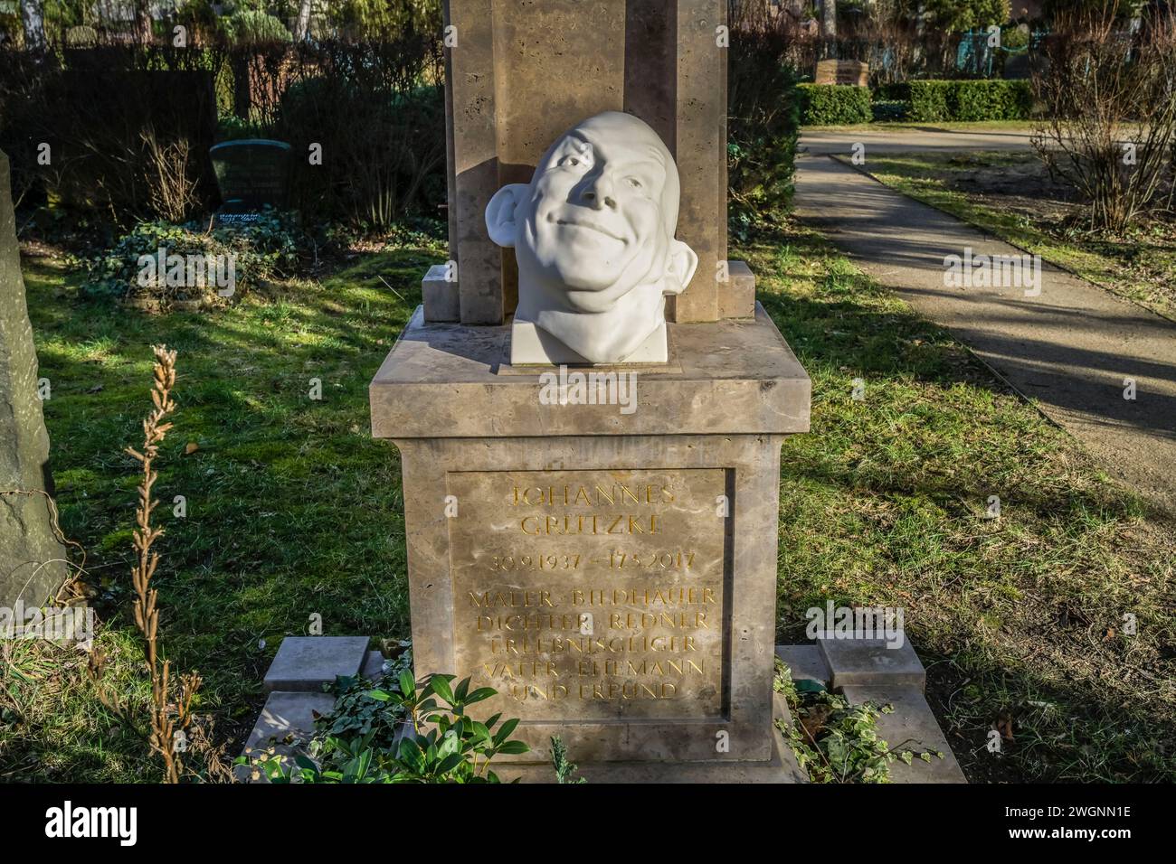 Johannes Michael Wilhelm Grützke, Grab, Dorotheenstädtischer Friedhof, Chausseestraße, Mitte, Berlin, Deutschland Stockfoto