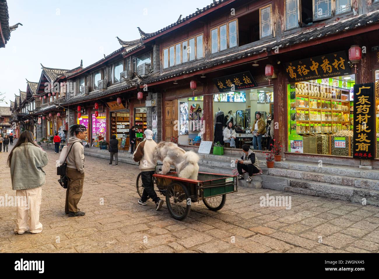 22. November 2023: Die Altstadt von Lijiang, Yunnan China Stockfoto