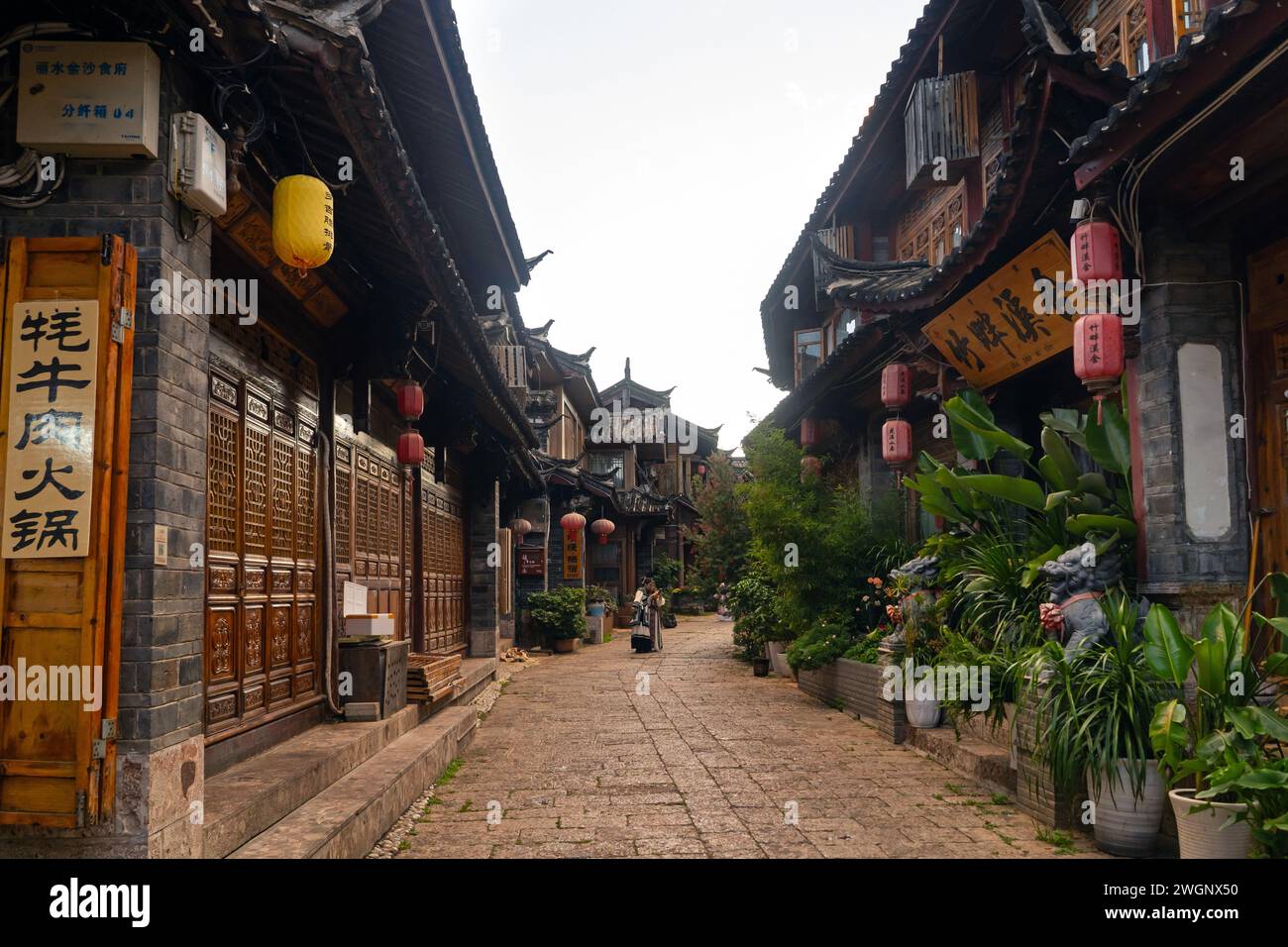 22. November 2023: Die Altstadt von Lijiang, Yunnan China Stockfoto