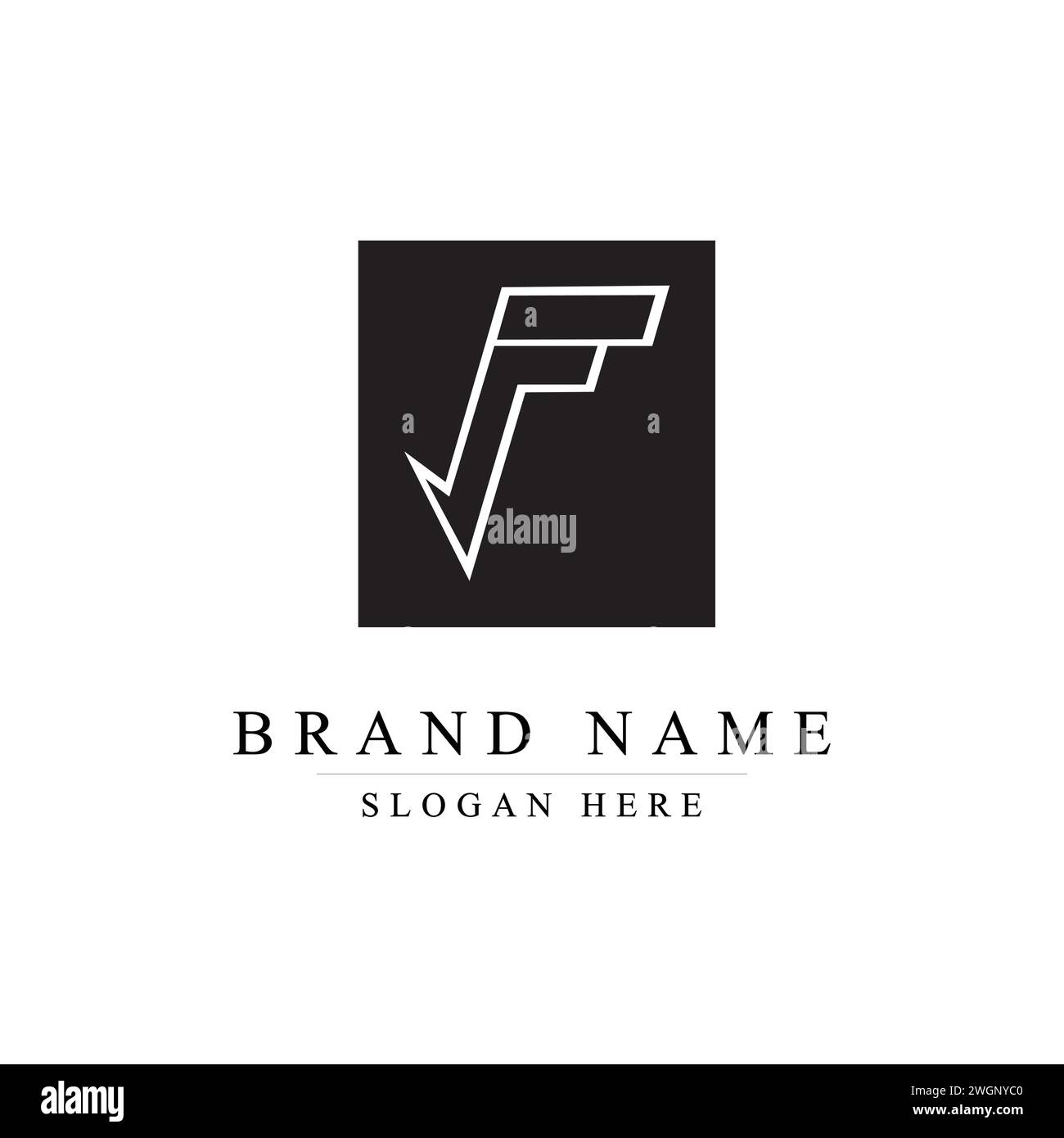 Initial Letter F Gaming Esports-Logo-Vorlage, elegant Stock Vektor