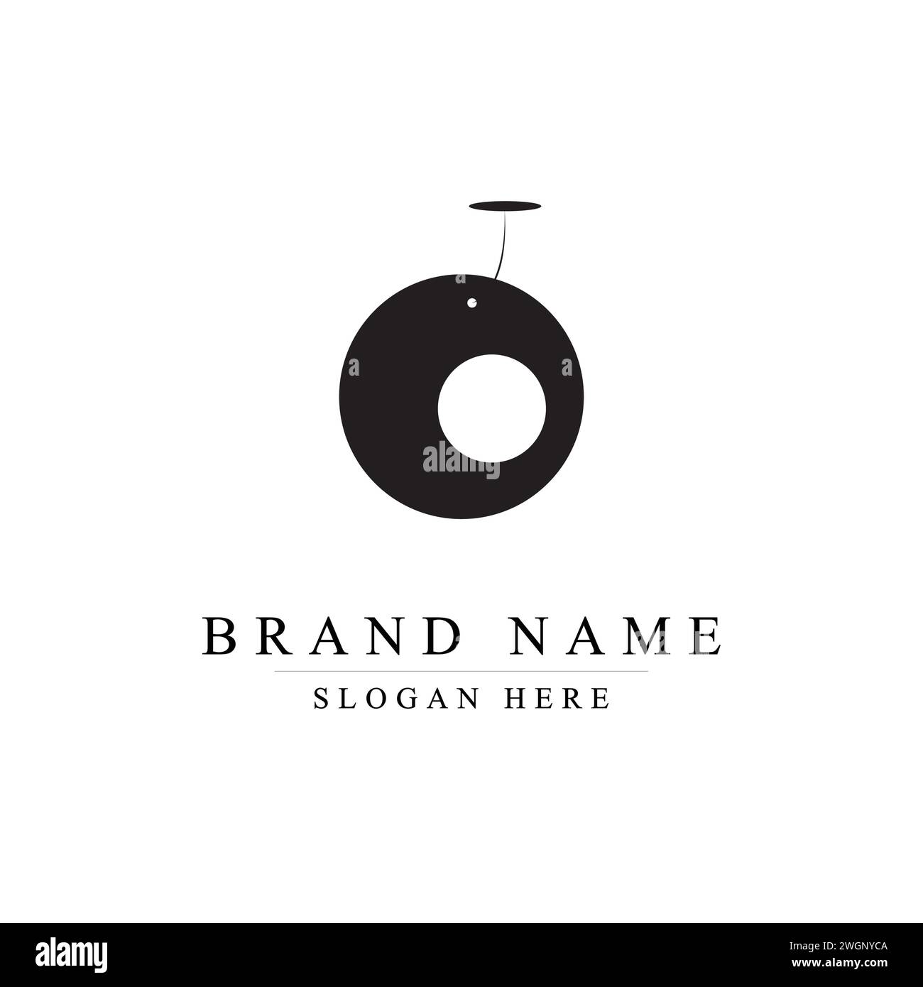 Letter O-Logo, minimalistisches Schwarzweiß-Logo-Konzept Stock Vektor