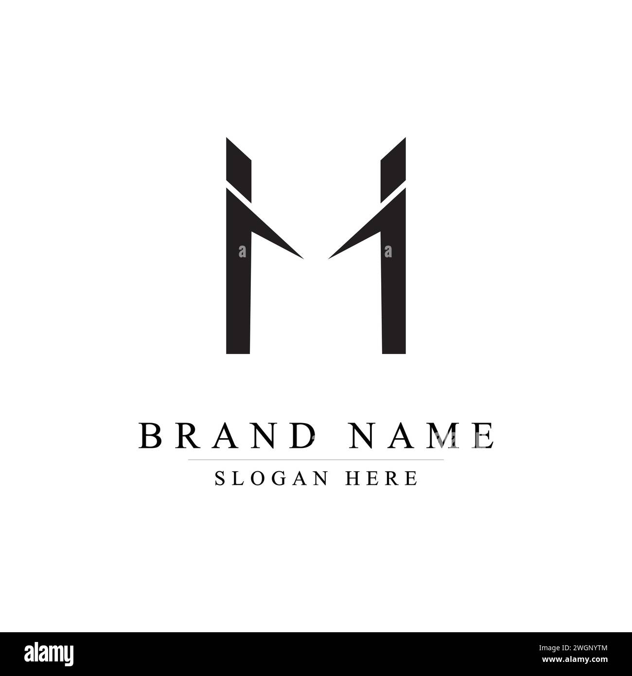 Abstraktes People Handshake Initial Logo, H Letter Logo Design Stock Vektor