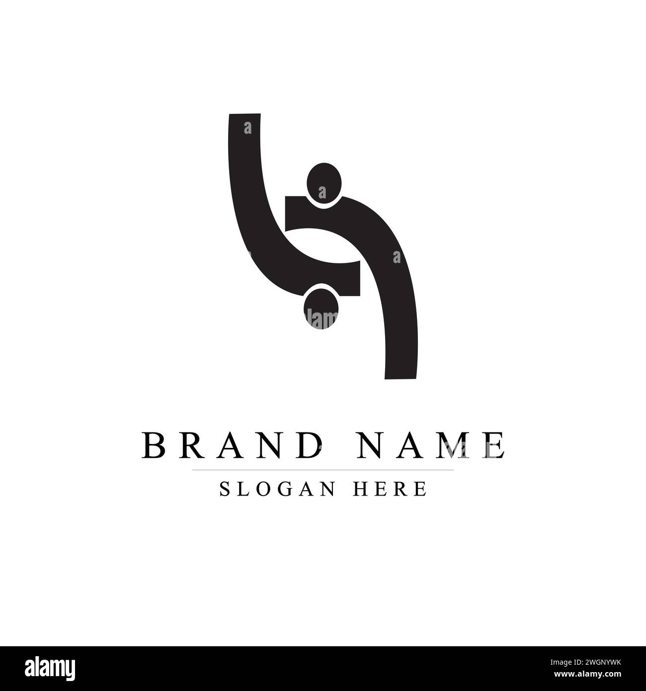 Community Care Logo Vector Concept Engagement, Zweisamkeit Stock Vektor
