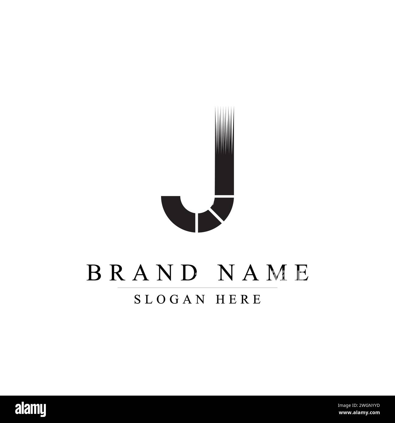 Initialen Letter J Logo Design Vektor Illustration Vorlage, Initial Letter J Logo, Creative J Logo Design Stock Vektor