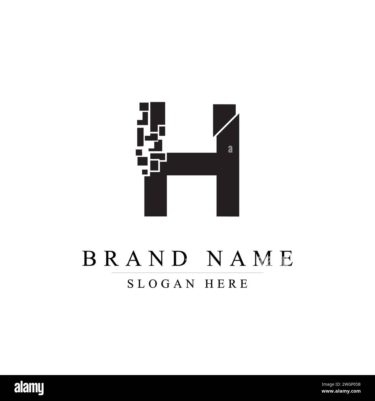 Abstraktes H modernes Logo-Design, Buchstabe H Logo-Design Vektor-Illustration Stock Vektor