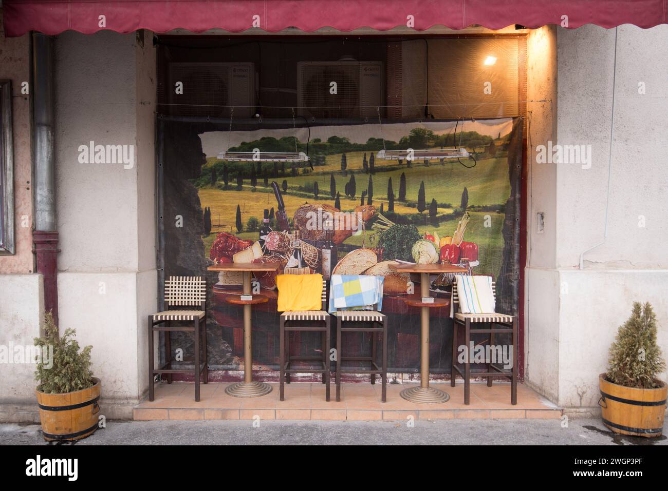 Einfaches Café in Budapest Stockfoto