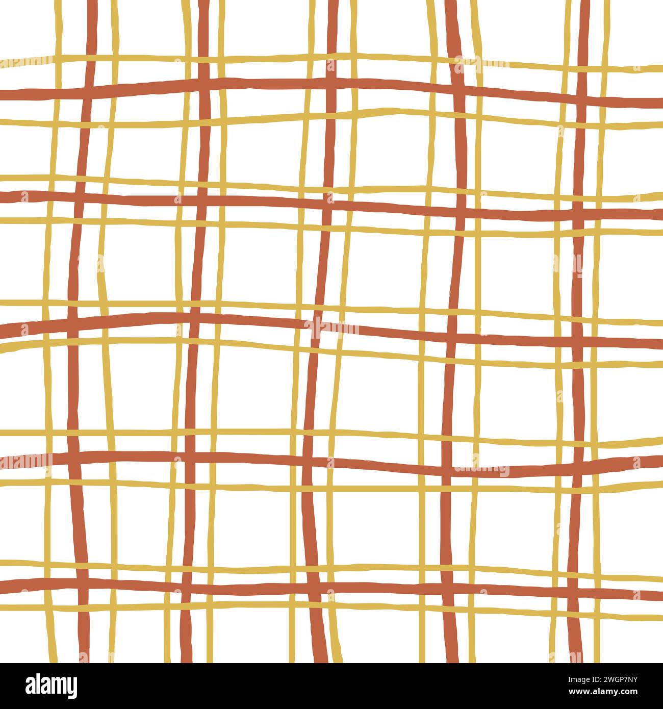 Retro stumpf schmutzige Farben Gitterstreifen Vektormuster. Hand gezeichneter geometrischer abstrakter, gestreifter Hintergrund Stock Vektor