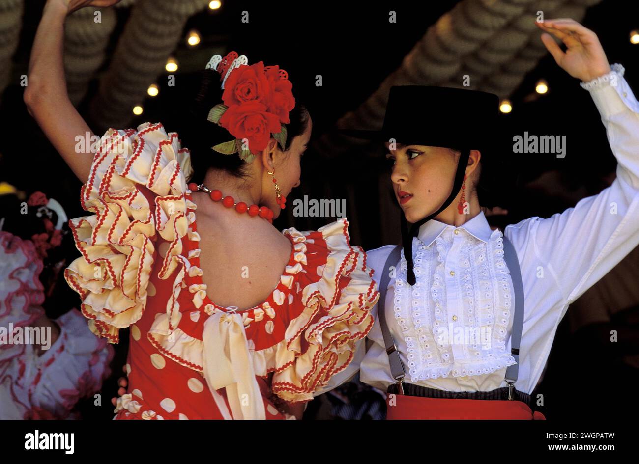 Spanien, Andalousia, Sevilla, Feria de abril de Sevilla - die Aprilmesse von Sevilla, Stockfoto
