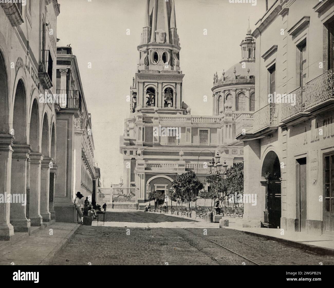 Kathedrale von Gudajalara Mexiko 19. Jahrhundert Stockfoto