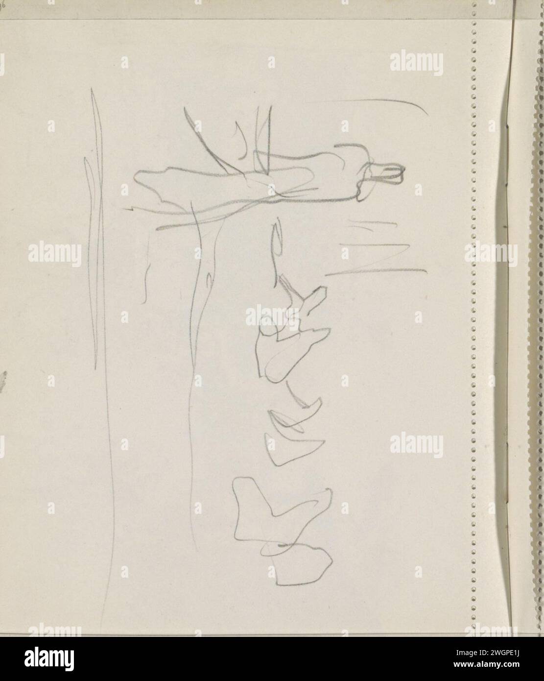 Studie, 1925 möglicherweise sitzende Figuren. Seite 96 aus einem Skizzenbuch mit 67 Blättern. Papier. Bleistift sitzende Figur Stockfoto
