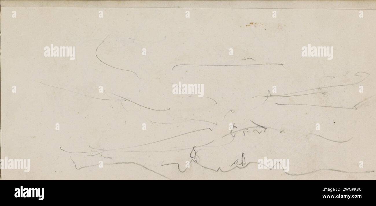 Studie, 1840 - 1868 Seite 40 Recto aus einem Skizzenbuch mit 63 Blättern. Papier. Bleistift Stockfoto