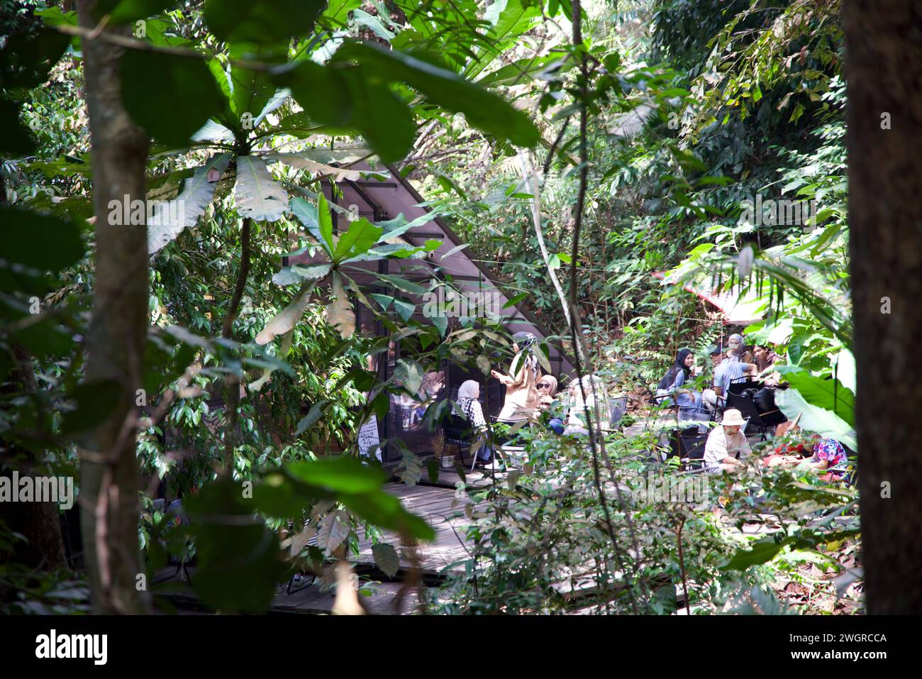 Café in Gunung Lambak, Kluang, Malaysia Stockfoto