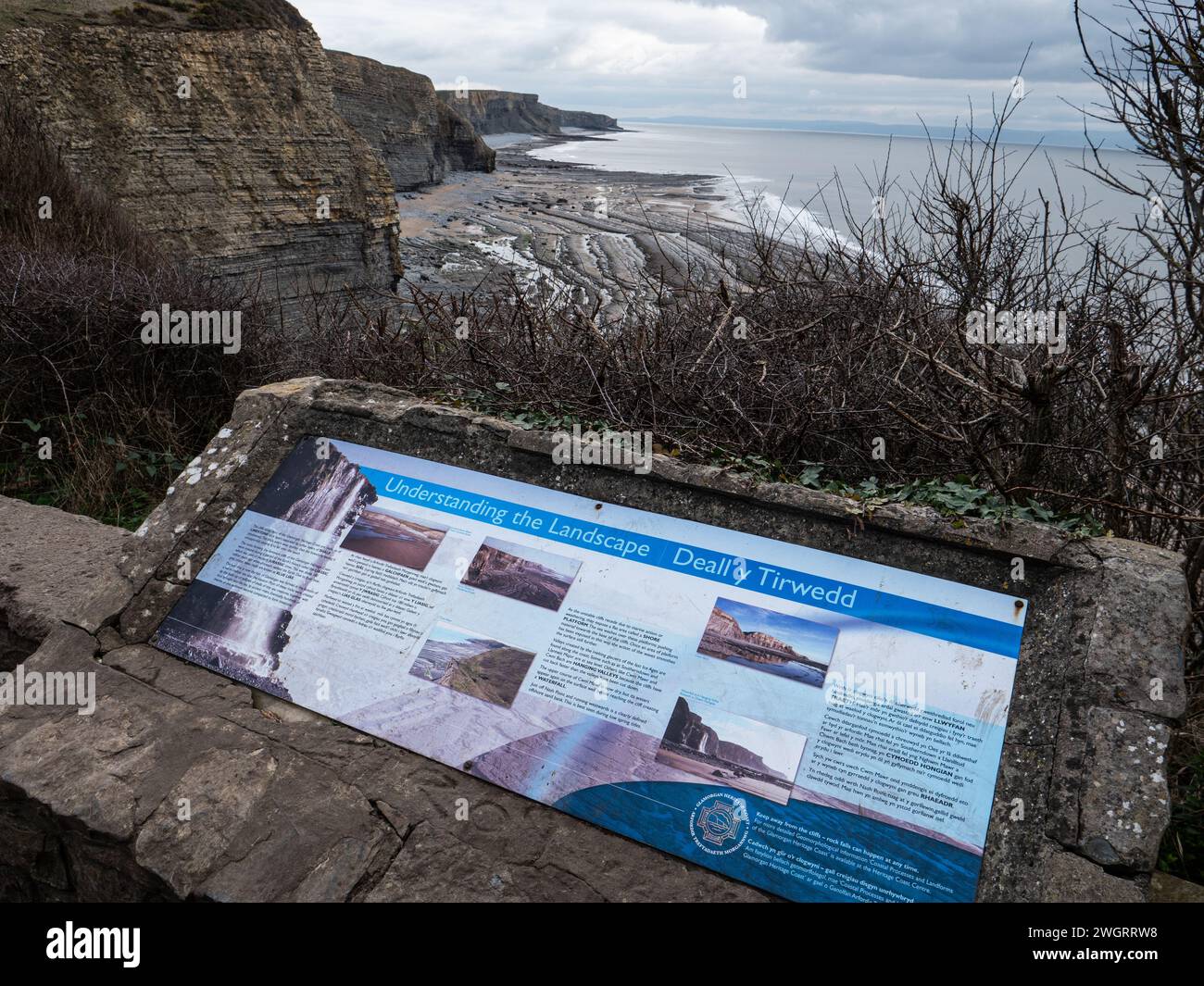 CWM Mawr, Glamorgan Heritage Coast, Wales, Großbritannien Stockfoto